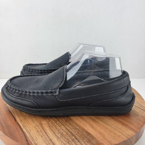 My Slippers by My Pillow Womens Size 9 Black Slip On Leather Loafers 74470-05 - Picture 1 of 7